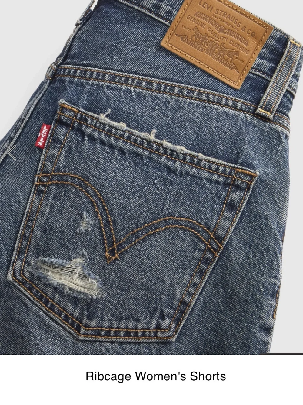 Levi’s Ribcage High-Rise Denim Shorts